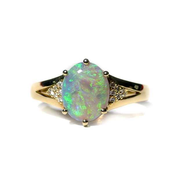 Fire Opal Engagement Ring